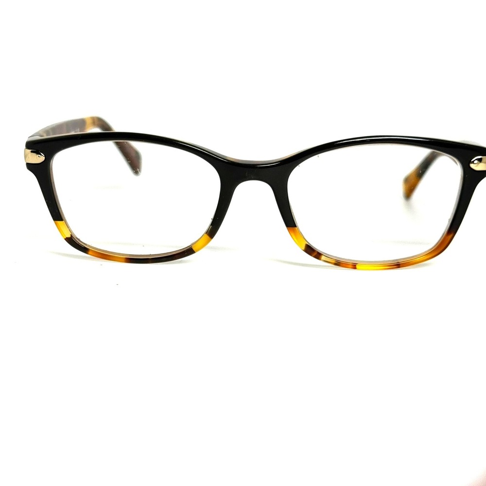 Coach HC 6065 5438 Black Tortoise Eyeglass Frames 49-17-135 Gold Logo